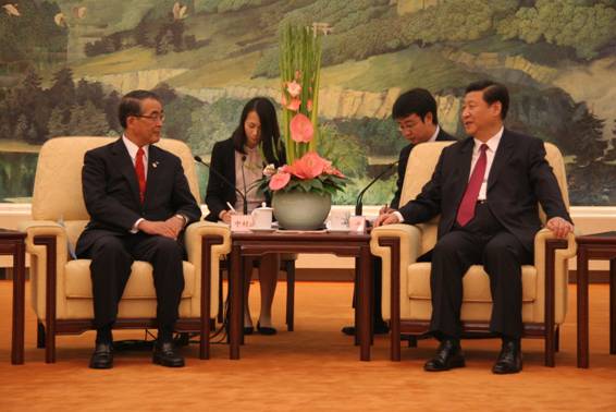 中村知事与习近平中国国家副主席会晤
